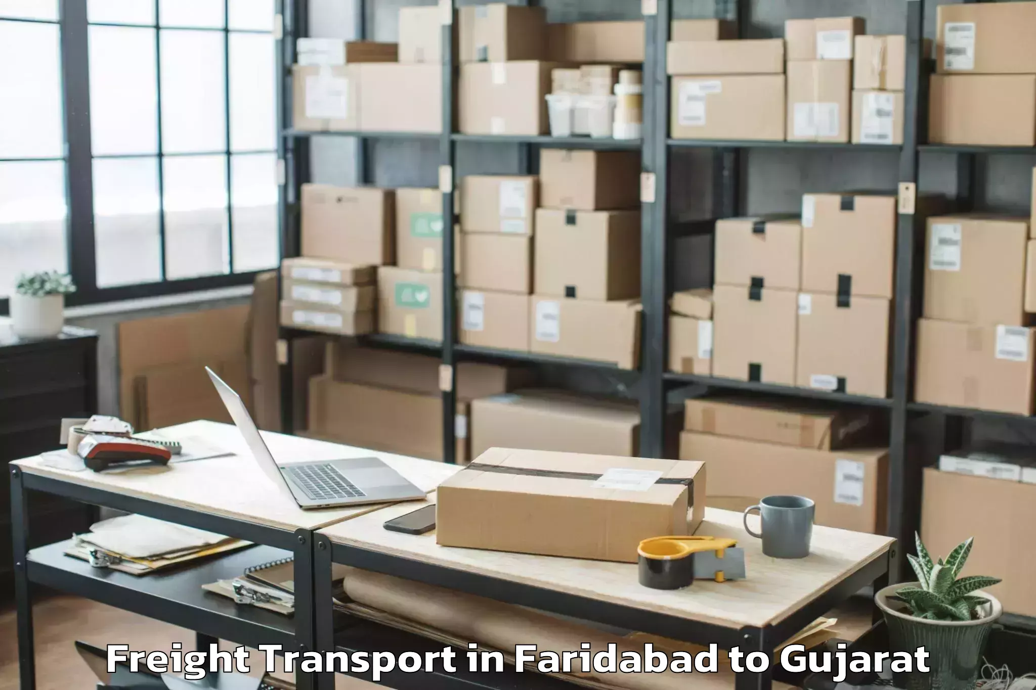 Easy Faridabad to Bhilad Freight Transport Booking